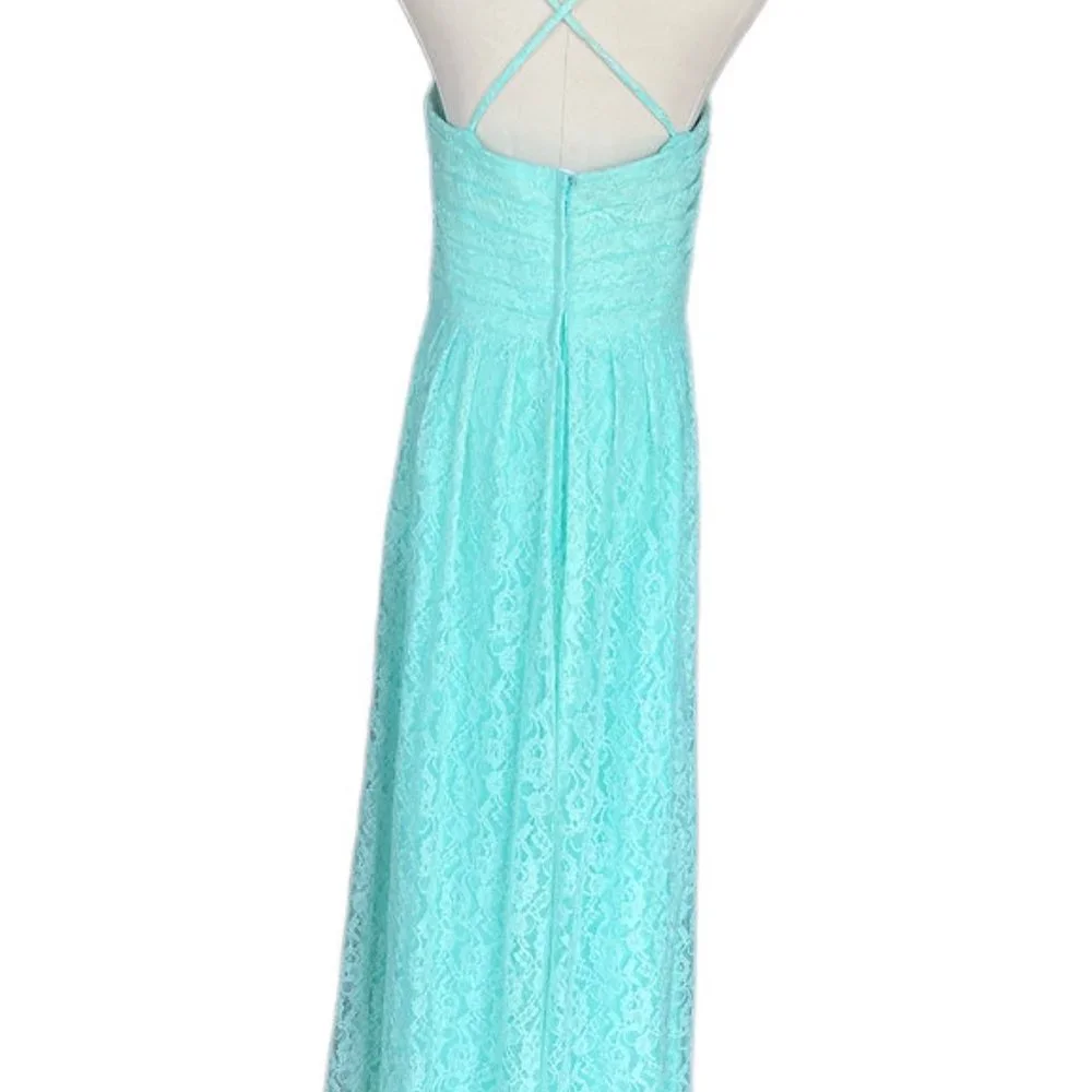 Mint Green Lace Formal Dress sz 12 - Picture 4 of 5